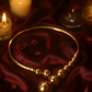 Contemporary Gold-Toned Beaded Choker Necklace