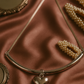 Sleek Silver Heart Pendant Choker Necklace