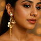 Butterfly Drop Earrings with Pearls – Anti-Tarnish Gold Finish