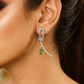 Green Bowline Loop Earrings