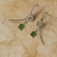 Green Bowline Loop Earrings