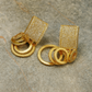Gold-Plated Hoop Cluster Earrings