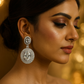 Classic Drop Earrings with Double CZ Halo