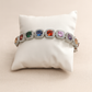 Multicolor CZ Oval Stone Bracelet