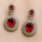 Ruby Elegance Drop Earrings