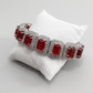 Deep Ruby Emerald-Cut Bracelet