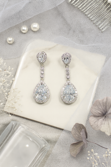 Teardrop Crystal Dangle Earrings