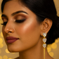Gold Heart Chain Tassel Earrings