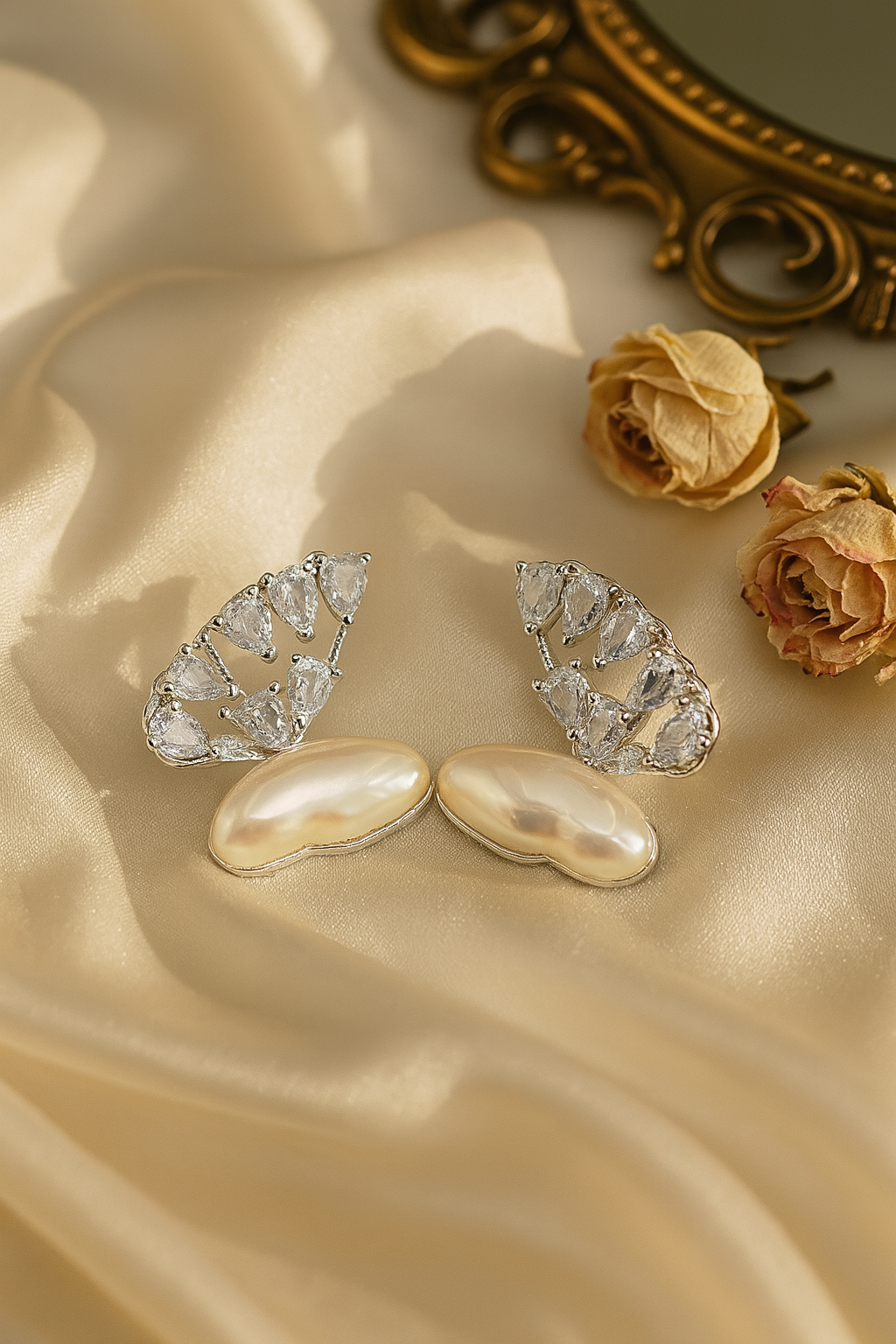 Baroque Flare Crystal Earrings