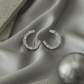 Semi-Hoop Crystal Segment Earrings
