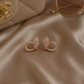 Rose Gold Teardrop Stud Earrings