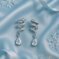 Spiral Diamond Drop Earrings