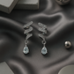 Spiral Diamond Drop Earrings