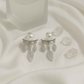 Pearl Leaf Dangling Earrings