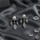Pearl Leaf Dangling Earrings
