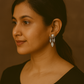 Pearl Leaf Dangling Earrings