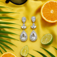 Teardrop Bridal Crystal Earrings