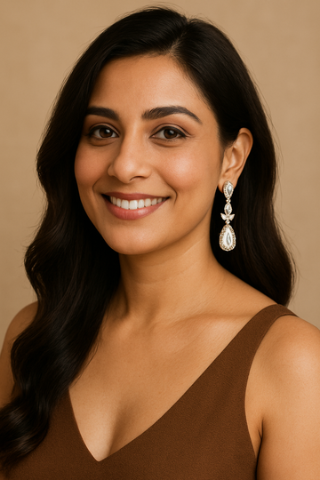 Teardrop Bridal Crystal Earrings