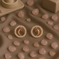 Peacock Motif Round Studs