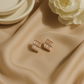 Geometric Baguette Diamond Studs