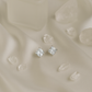 Square Clear Stud Earrings