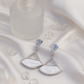 Geometric White Stone Drop Earrings