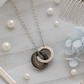 Interlocking Silver Circles Pendant Necklace