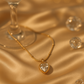 Round clear faceted dome crystal pendant