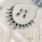 Majestic Green Bridal Choker Necklace Set