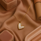 Mother of Pearl Heart Pendant in Gold Finish