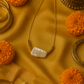 Modern Baroque Pearl Pendant with Box Bead Chain