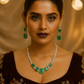 Aqua Block Elegant Diamond Necklace Set