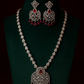 Ruby Chandelier Bridal AD Necklace Set