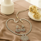 Ruby Chandelier Bridal AD Necklace Set