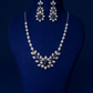 Midnight Floral Silver Bridal Necklace Set