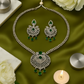 Emerald Peacock Designer AD Necklace Set