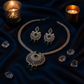 Emerald Peacock Designer AD Necklace Set