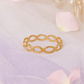 Minimal Infinity Band Ring in Gold