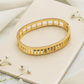 Grid-Cut Crystal Gold Bracelet