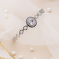 Crystal Halo Silver Bracelet
