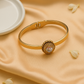 Heartstone Gold Bangle Bracelet