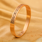 Textured Gold Stud Bangle