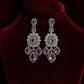 Lavender Dangle Cluster Earrings