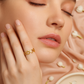 Diamond Cut Geometric Gold Ring