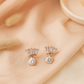 Fan Crystal Drop Earrings