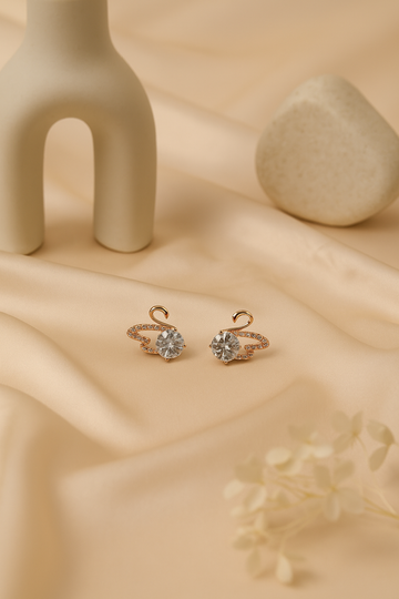 Swan Zircon Stud Earrings