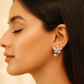 Crystal Flower Branch Stud Earrings