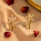 Crystal Flower Branch Stud Earrings