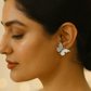 Angel Wings Heart Stud Earrings