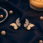 Angel Wings Heart Stud Earrings
